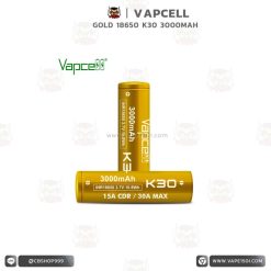 Vapcell Gold K30 ขนาด18650 3000mAh 15A / 3.7V