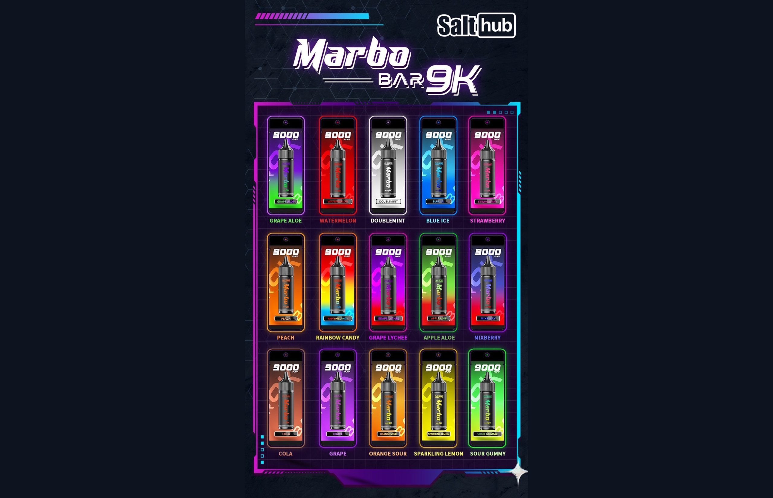 Marbo 9K M Bar 9K พอตใช้แล้วทิ้ง 9000 คำ รวมกลิ่น