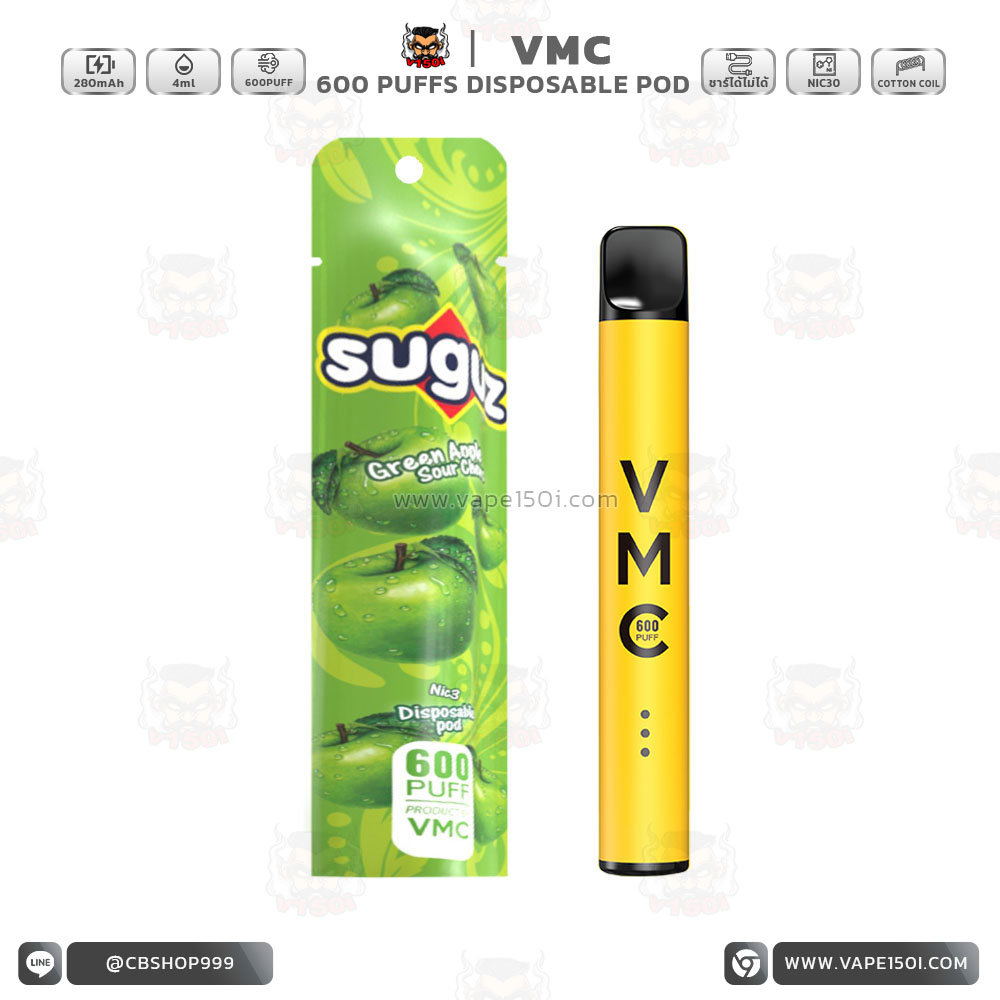 vmc 600 puff-Green Apple