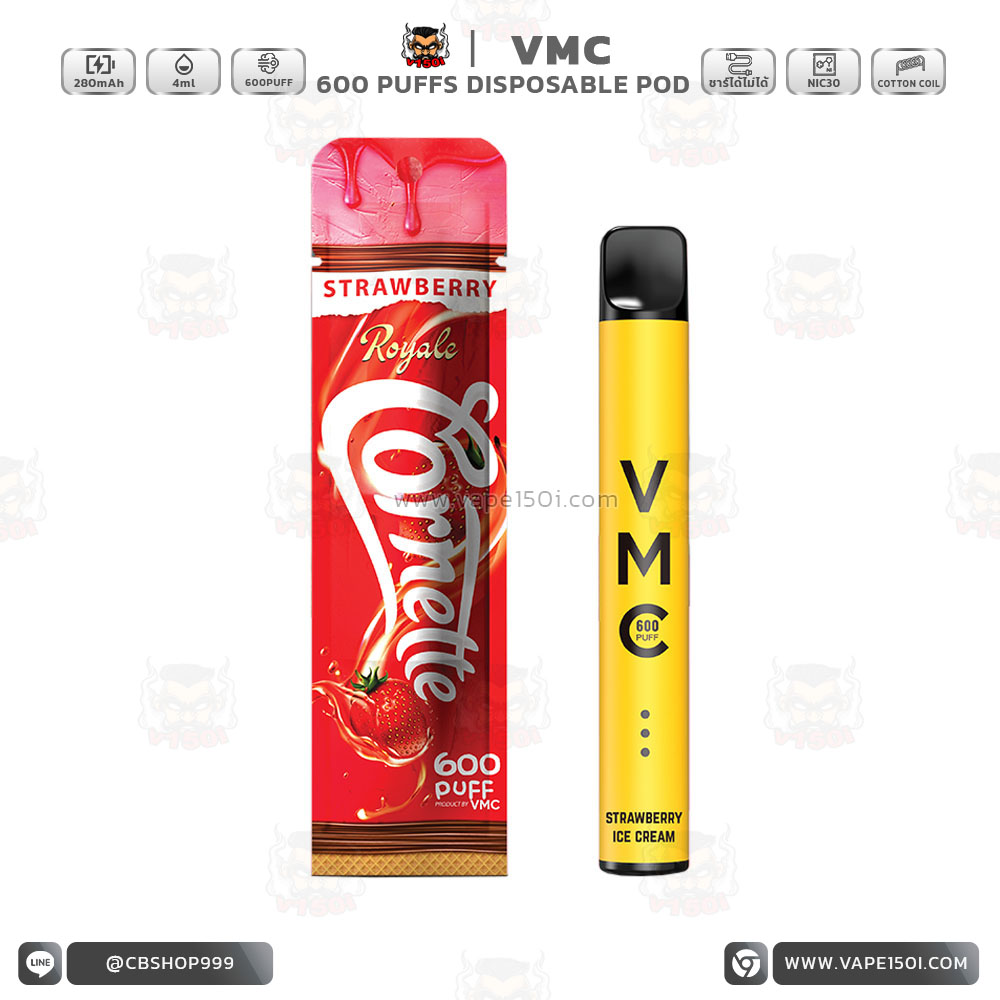 vmc 600 puff-Strawberry Ice Cream