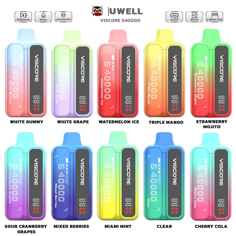 ปก-uwell-viscore-S40000-พอตใช้แล้วทิ้ง-มีชื่อกลิ่น