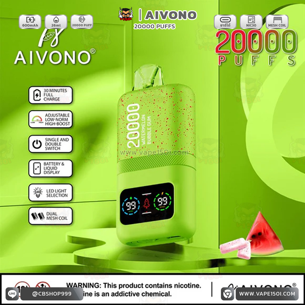 template-aivono 20000-Watermelon Bubble Gum