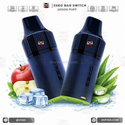 หัว ESKO Switch 20000 Puffs Apple Aloe แอปเปิ้ลอะโลเวร่า