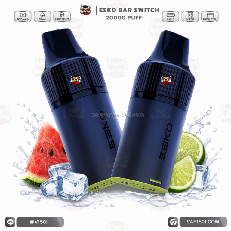 หัว ESKO Switch 20000 Puffs Watermelon Lime แตงโมเลม่อน