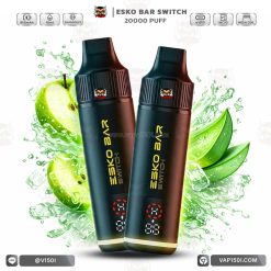 เครื่องพร้อมหัว ESKO Switch 20000 Puffs Apple Aloe แอปเปิ้ลอะโลเวร่า
