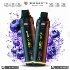 เครื่องพร้อมหัว ESKO Switch 20000 Puffs Blueberry บลูเบอร์รี่