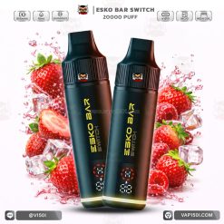 เครื่องพร้อมหัว ESKO Switch 20000 Puffs Strawberry สตรอว์เบอร์รี่