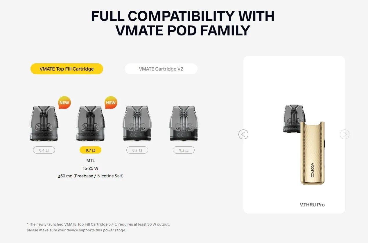 Voopoo Vmate I2 พร้อมหัวพอต