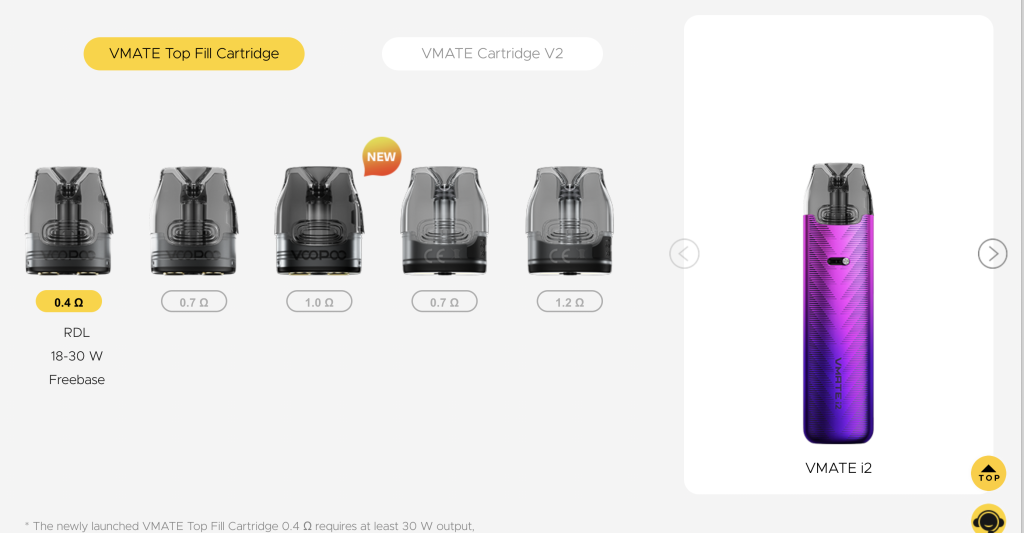 Voopoo Vmate i2 พร้อมหัวพอต VMATE Top Fill