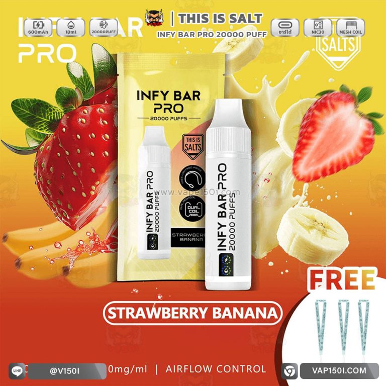 INFY Bar Pro 20000 Puffs Strawberry Banana