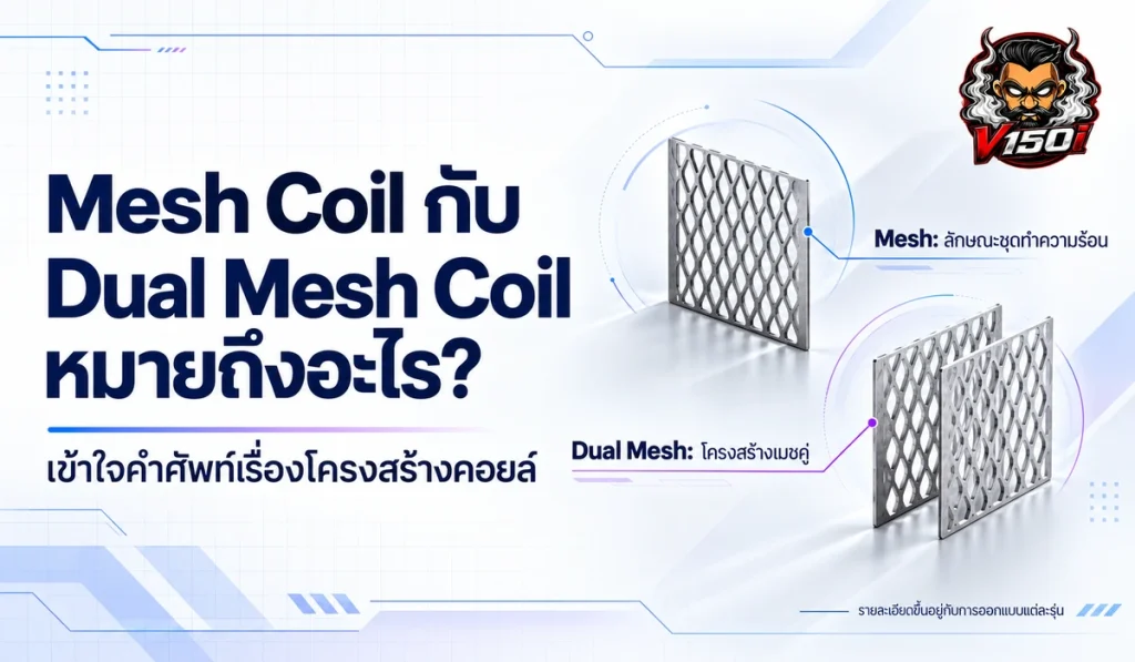 Mesh Coil กับ Dual Mesh Coil หมายถึงอะไร พร้อมภาพแนวคิดโครงสร้างเมช