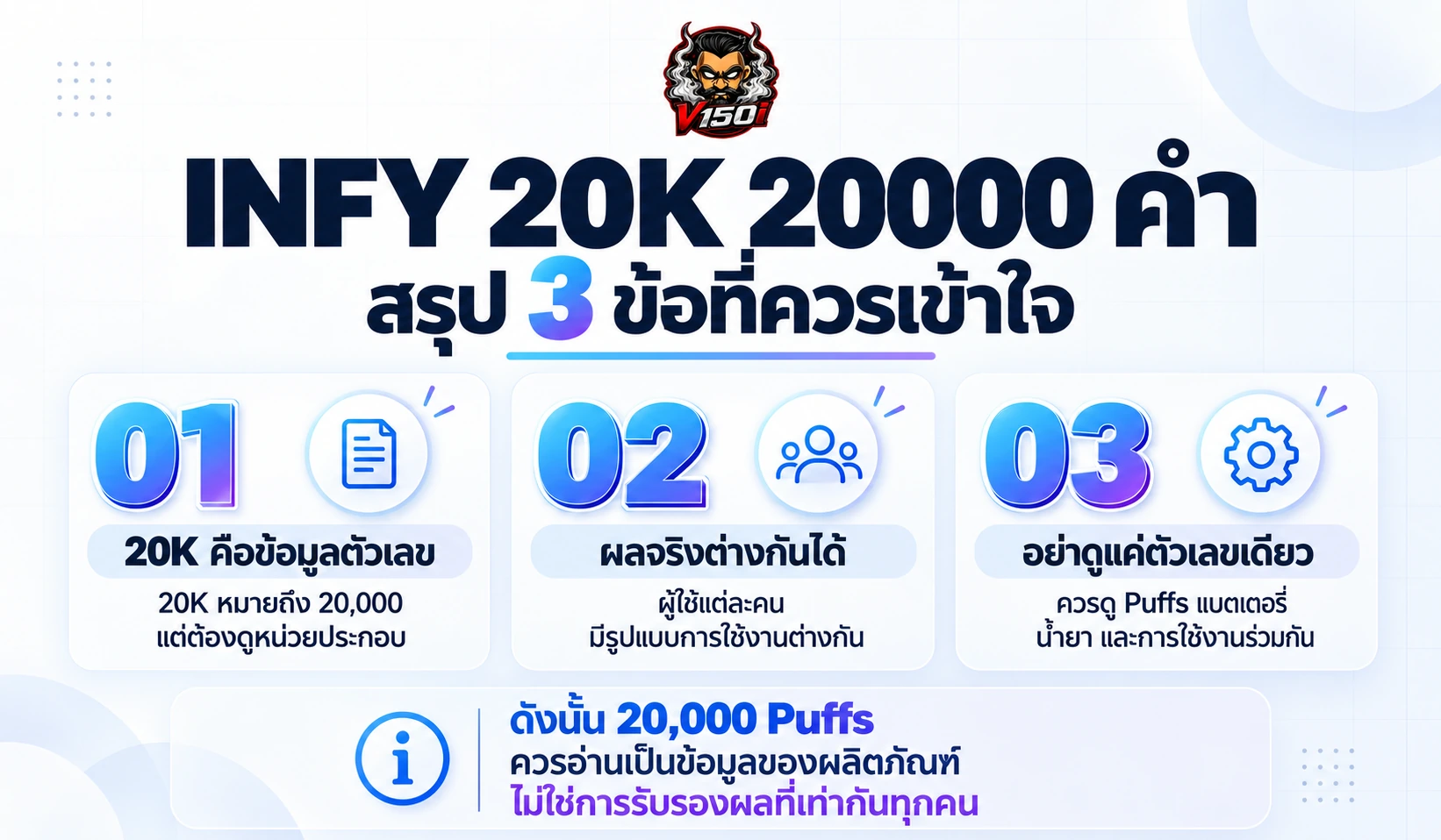 สรุป INFY 20K 20000 Puffs และข้อมูลที่ควรดูประกอบ